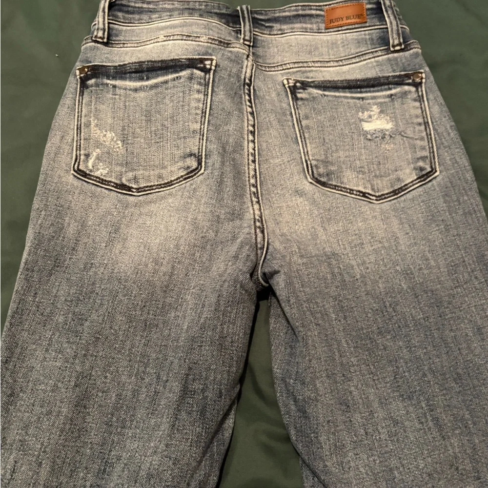 Judy Blue Boot Cut Distressed Blue Jeans - Picture 7 of 7